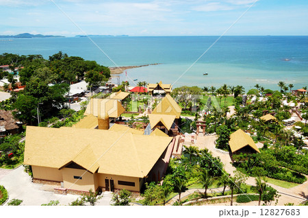 Beach of the modern luxury hotel, Pattaya, Thailand 12827683