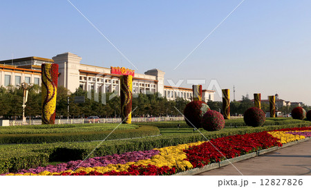 Tiananmen Square -- is a large city square in the center of Beijing, China 12827826