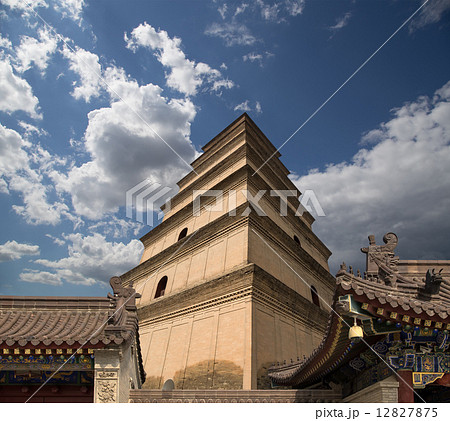Giant Wild Goose Pagoda or Big Wild Goose Pagoda,southern Xian (Sian, Xi'an),Shaanxi province, China 12827875