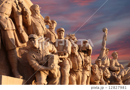 Revolutionary statues at Tiananmen Square in Beijing, China Revolutionary statues at Tiananmen Square in Beijing, China 12827981