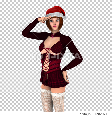 聖誕老人帽子女人 12829715