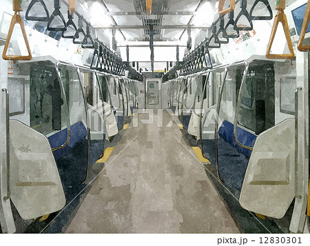 京葉線（車内）水彩画 12830301