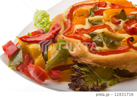 Pizza with bulgarian pepper Pizza with bulgarian pepper 12831716