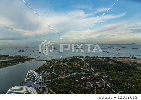 View of Singapore city skyline View of Singapore city skyline 12832619