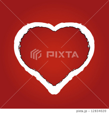 vector illustration of a heart made of red ragged paper 12834020