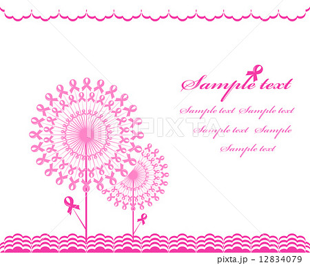 vector illustration of an abstract pink Support Ribbon  backgrou 12834079
