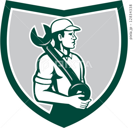 Mechanic Spanner Wrench Shoulder Shield Retro 12834338