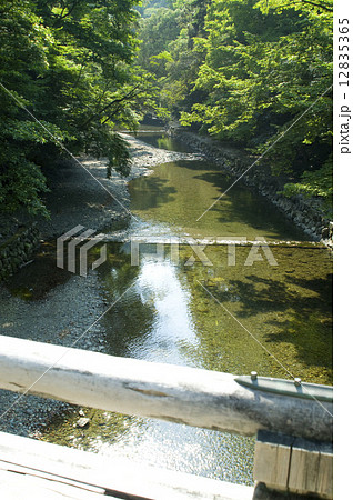 風日祈宮橋を流れる川 12835365