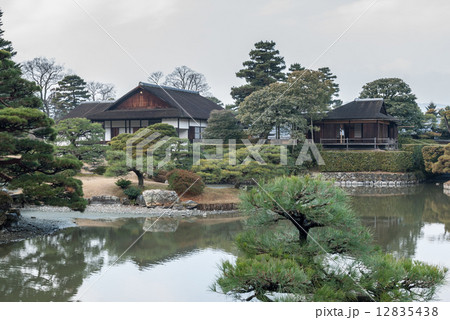桂離宮　書院と月波楼 12835438
