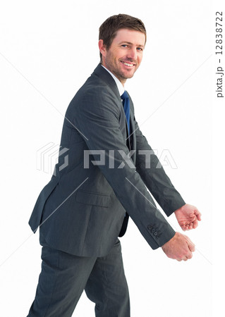 Businessman with his hands out 12838722