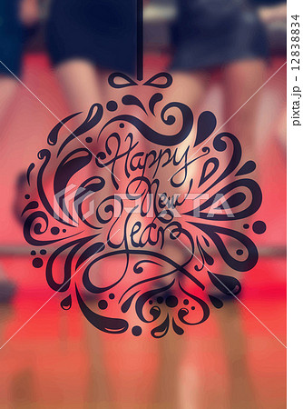 Stylish happy new year design against blurry nightclub 12838834