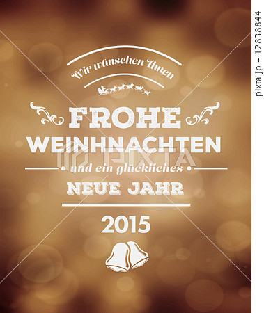 Frohe Weinhnachten vector against golden background 12838844