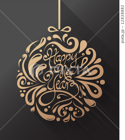 Stylish happy new year design 12838882