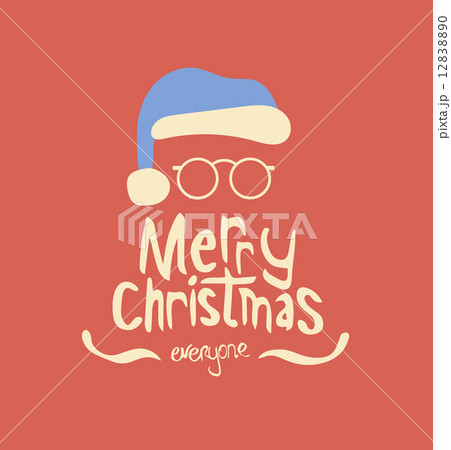 Merry christmas vector with santa hat Merry christmas vector with santa hat 12838890