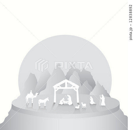 Christmas vector with nativity scene 12838892