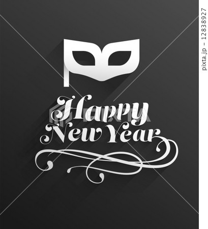 Happy new year vector with mask Happy new year vector with mask 12838927