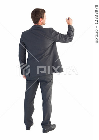Business man writing with chalk 12838978