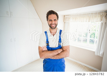 Handyman smiling at camera Handyman smiling at camera 12843782