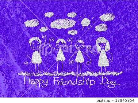 Happy Friendship Day and Best Friends Forever on wall texture ba Happy Friendship Day and Best Friends Forever on wall texture ba 12845854