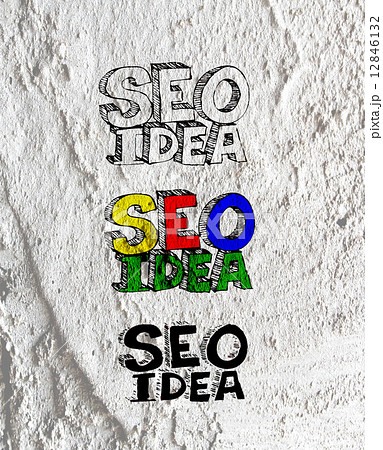 Seo Idea SEO Search Engine Optimization on Cement wall texture Seo Idea SEO Search Engine Optimization on Cement wall texture 12846132