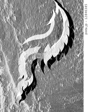 Line Thai art  on wall texture background design 12846385