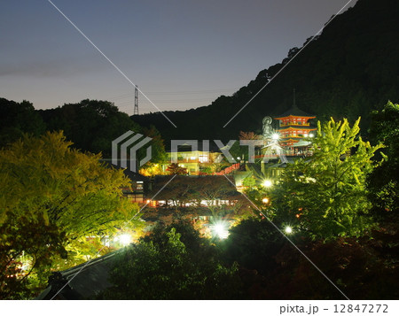 朝護孫子寺の本堂から見る玉蔵院 12847272