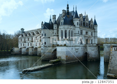 Chateau Chenonceau or Ladies Castle (France). 12847351