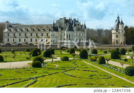 Chateau Chenonceau or Ladies Castle (France). 12847356