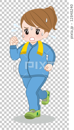 Dieting while female jogging 12848240