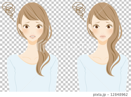 困る女性 12848962