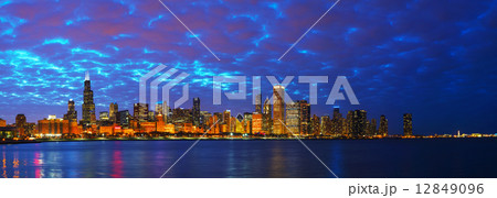 Chicago downtown cityscape panorama Chicago downtown cityscape panorama 12849096