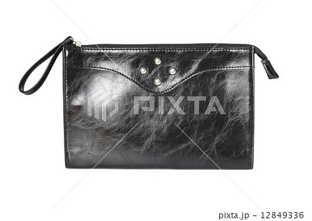 black leather bag isolated on white background black leather bag isolated on white background 12849336