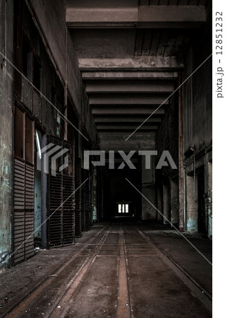 Dark industrial interior 12851232