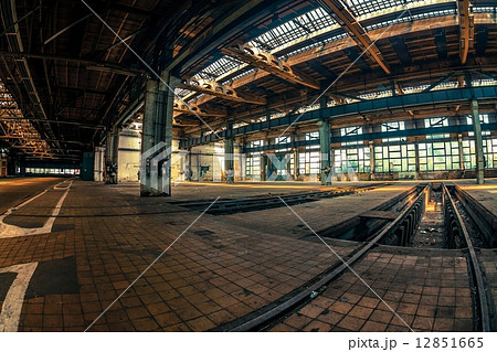 Dark industrial interior 12851665