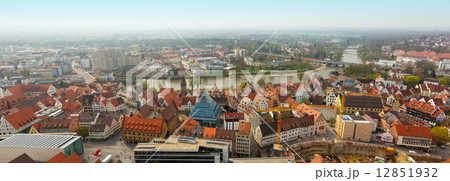 panoramic view from Ulm Munster church, Germany 12851932