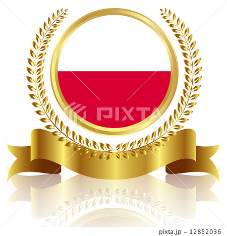 ポーランド　国旗　フレーム 12852036