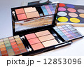 makeup brush and make-up eye shadows 12853096