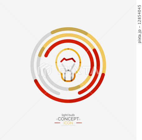 Light bulb minimal design logo 12854045