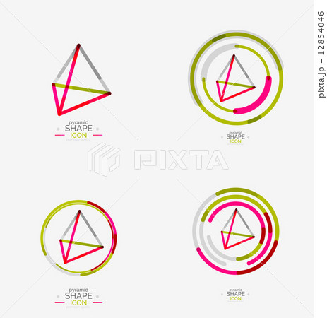 Pyramid shape line design 12854046