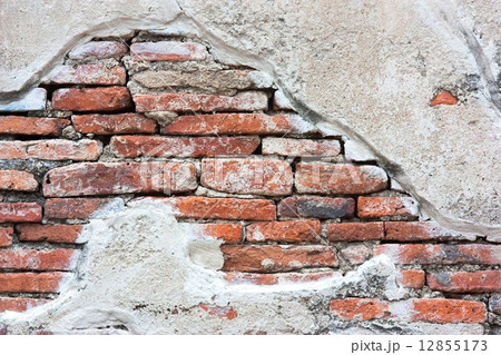 Moldy brick wall background  12855173