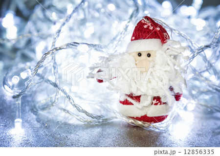 Santa Claus or Father Frost with Christmas lights 12856335