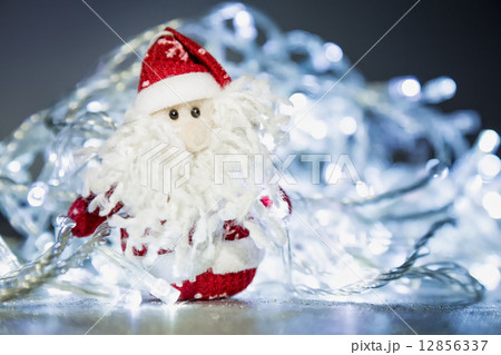 Santa Claus or Father Frost with Christmas lights 12856337