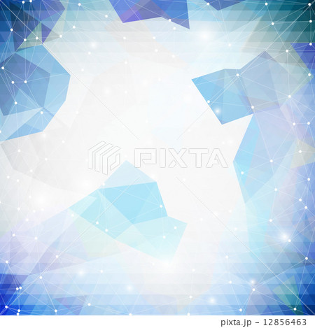 Colorful blue geometric background, abstract triangle pattern vector 12856463