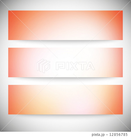 Set of horizontal banners. Abstract multicolored defocused lights background vector illustration 12856785