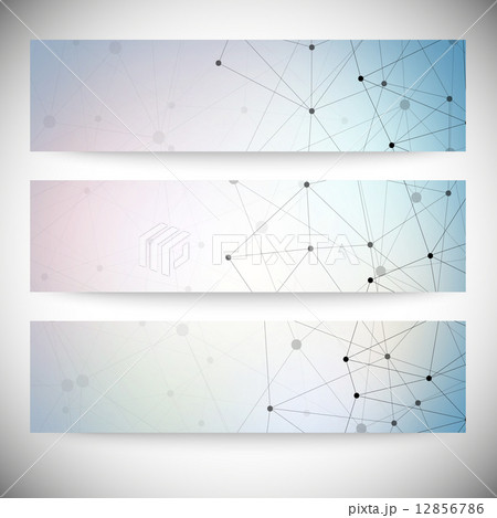 Set of horizontal banners. Abstract blue background vector illustration 12856786