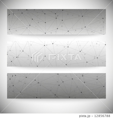 Set of horizontal banners. Abstract gray background vector, illustration for communication 12856788