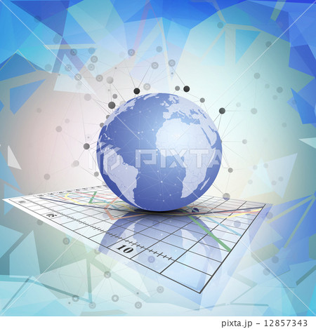 Globe world on the chart. Abstract vector illustration 12857343