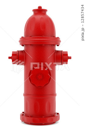 red hydrant isolated on white background 12857434