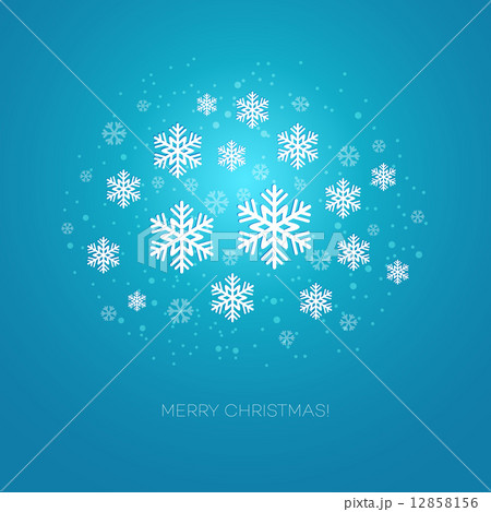 Merry Christmas greeting card with snowflakes Merry Christmas greeting card with snowflakes 12858156