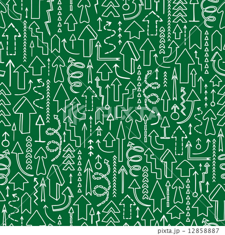 Seamless background of hand drawn arrows 12858887